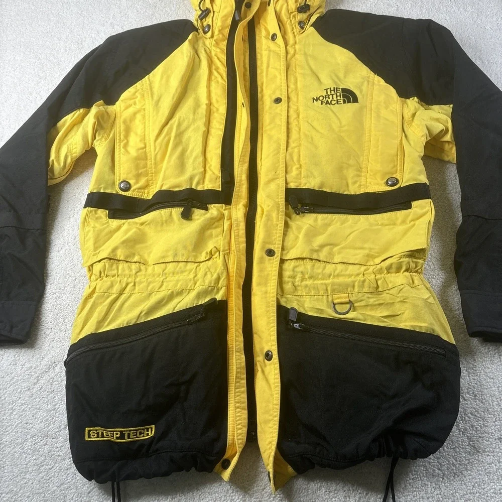 The North Face Steep Tech‎ Jacket Men's XL Zip Up Hiking Grand Yellow READ